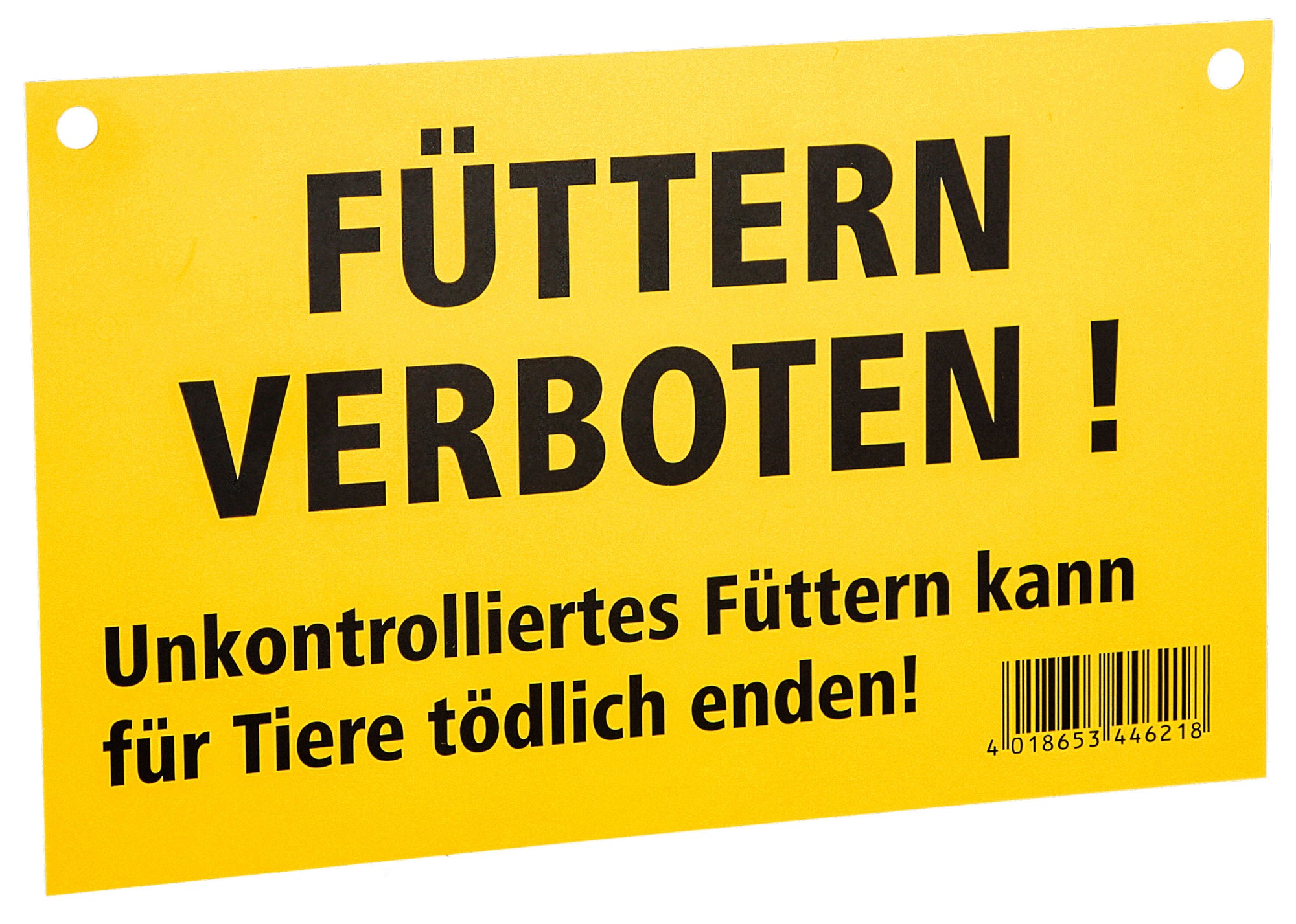 Warnschild 'Füttern verboten'