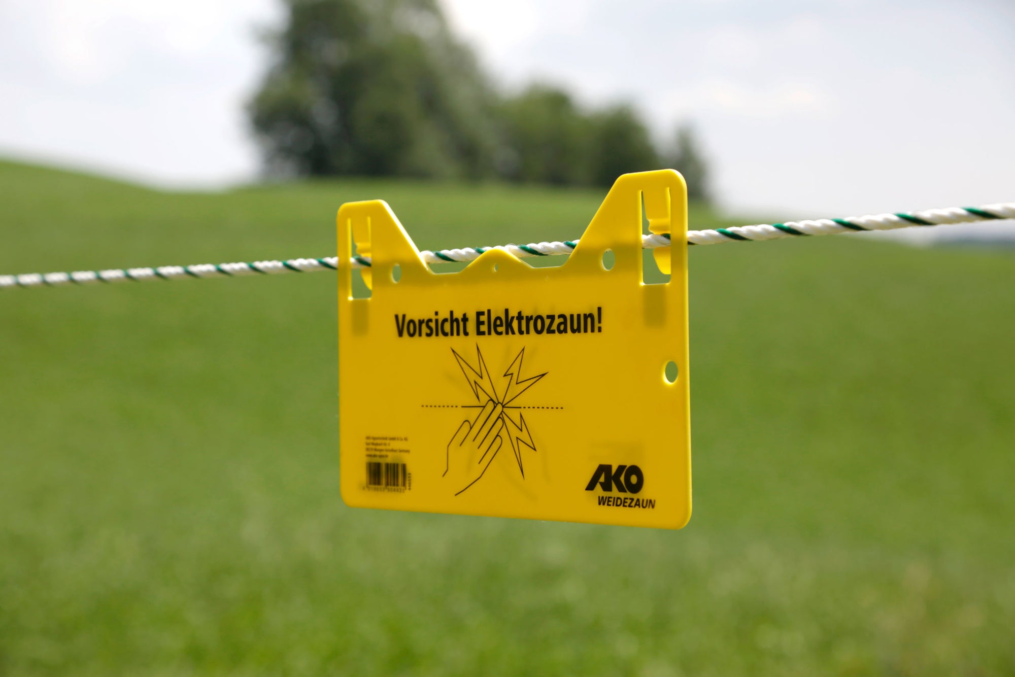 Warnschild 'Vorsicht Elektrozaun'