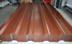 Spezial-Trapezbleche braun RAL 8011 mit Anti-Tropf-Vlies-Beschichtung