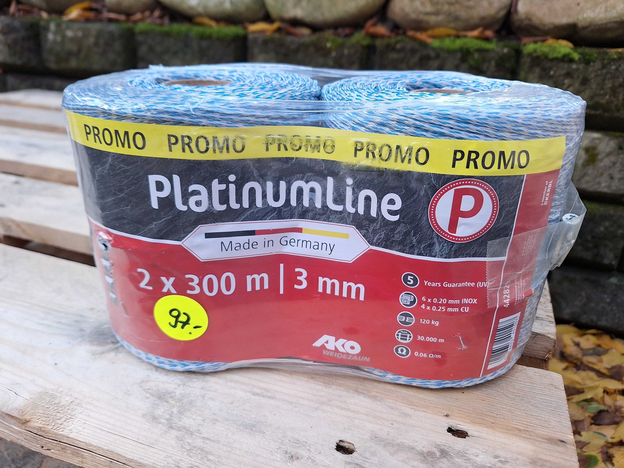 Doppel-Pack Zaunlitze Platinum Line 2 x 300 Meter