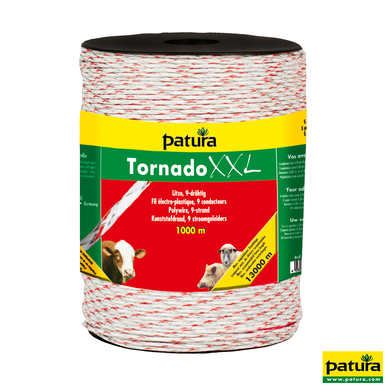 Zaunlitze Tornado XXL geflochten 1000 Meter