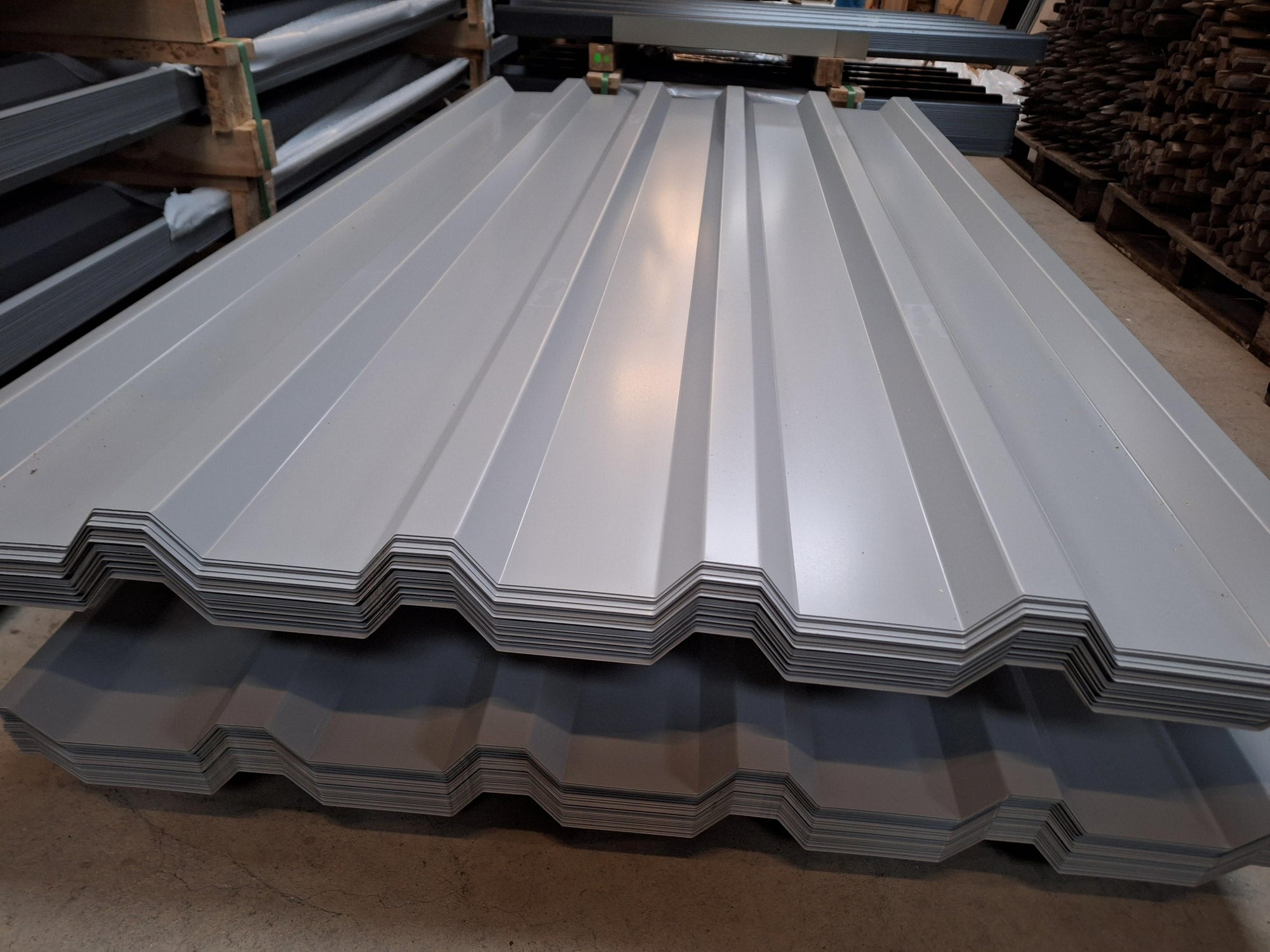 Trapezbleche / Profilbleche hellgrau RAL 7040