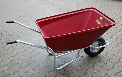Karrette GEBA mit Kunststoff-Mulde 150 Liter schmal